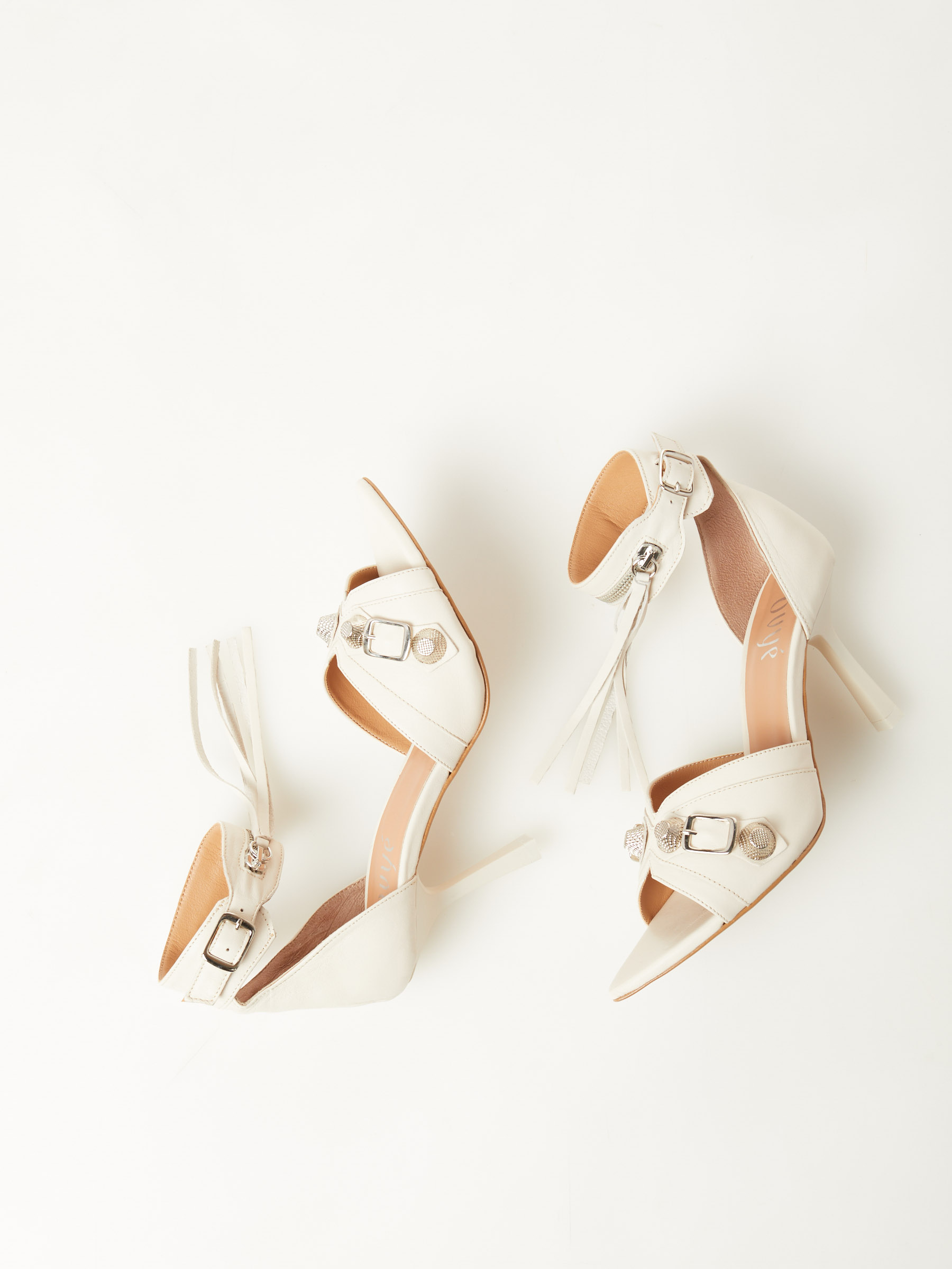 ovy&#232; outlet Leather Heel Sandal F0545554-0567